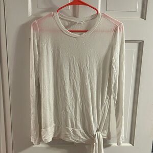 Women's White Long Sleeve Top